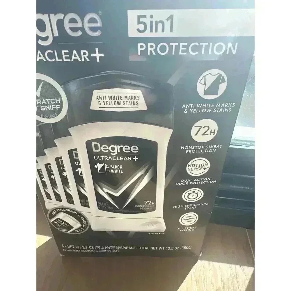 Degree Ultraclear Antiperspirant Deodorant 5 Pack | 13.5 oz | NIB - Picture 2 of 5